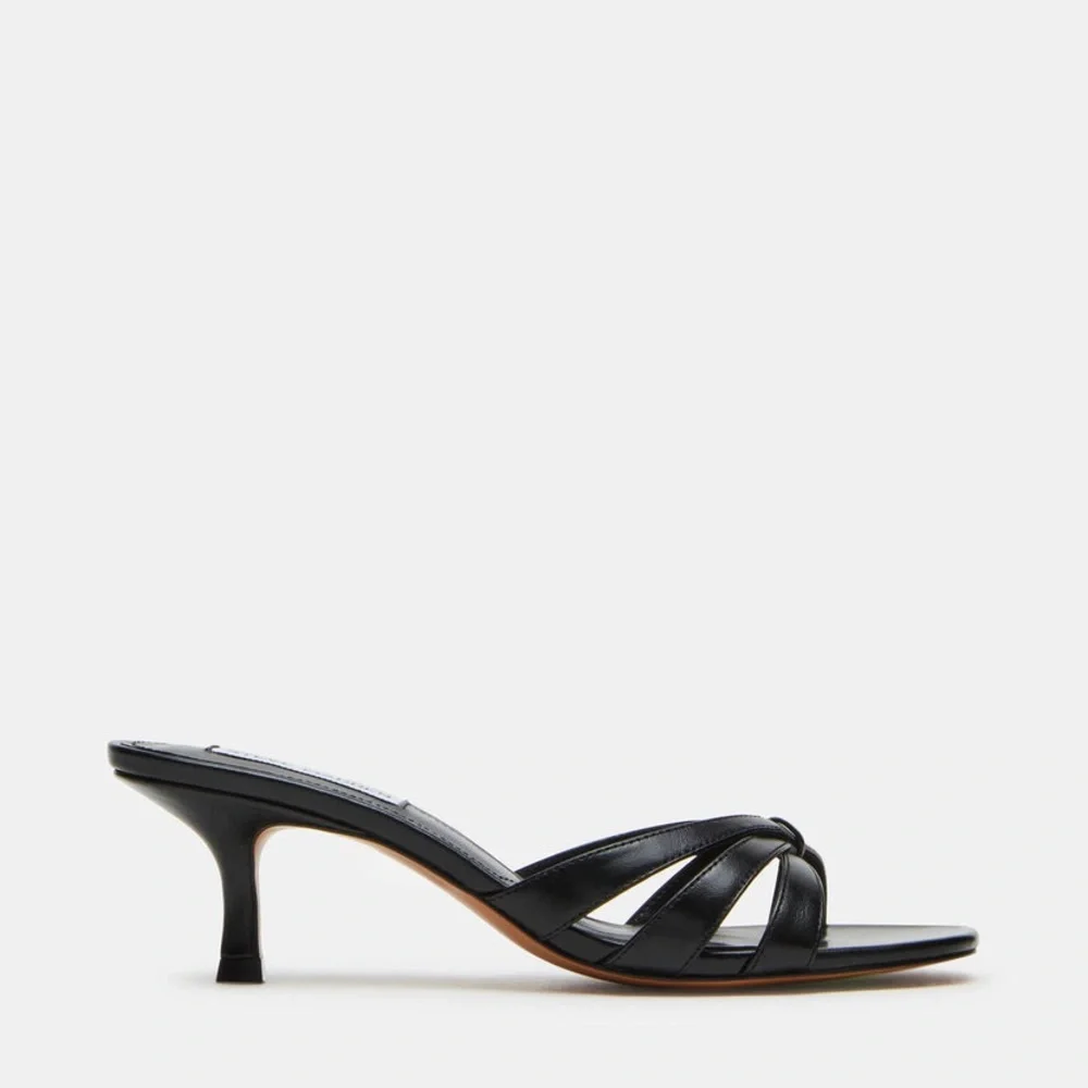 Steve Madden Cary Black Leather - Picture 1 of 8
